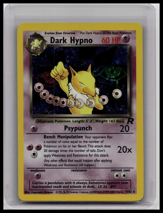 Pokemon Dark Hypno 9/82 Team Rocket Unlimited Holo Rare
