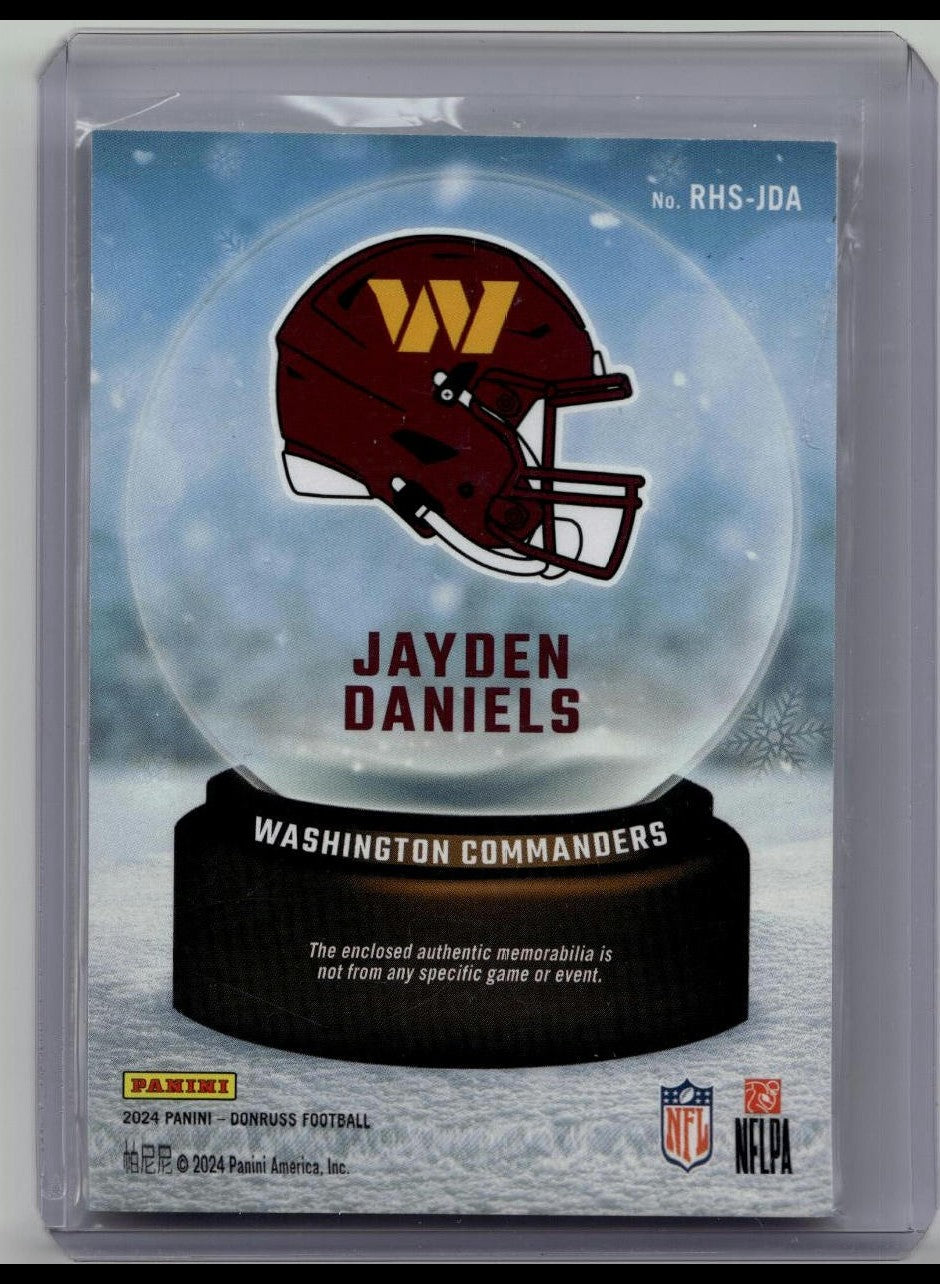 JAYDEN DANIELS 2024 DONRUSS ROOKIE SWEATERS PATCH COMMANDERS RC