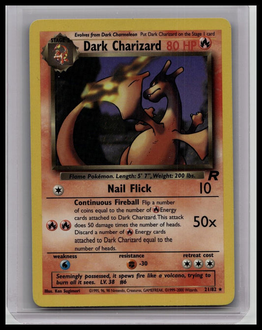 Dark Charizard 21/82 Team Rocket Pokemon Card Rare