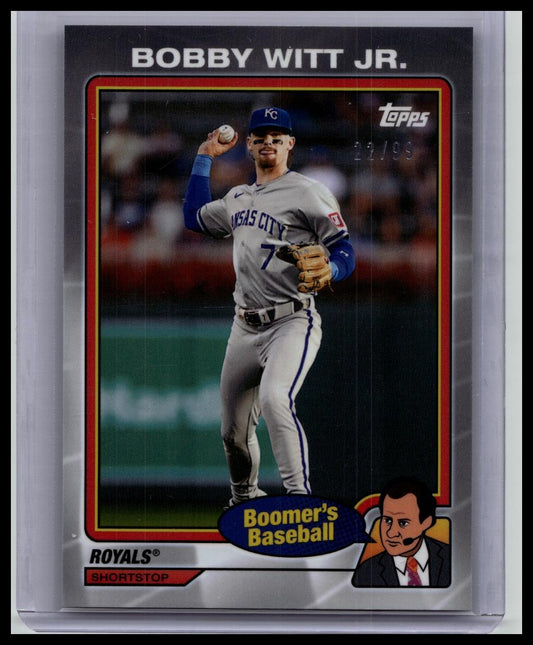 2024 Topps x Chris Berman BOBBY WITT JR. Silver /99 Boomer's Baseball Royals #10