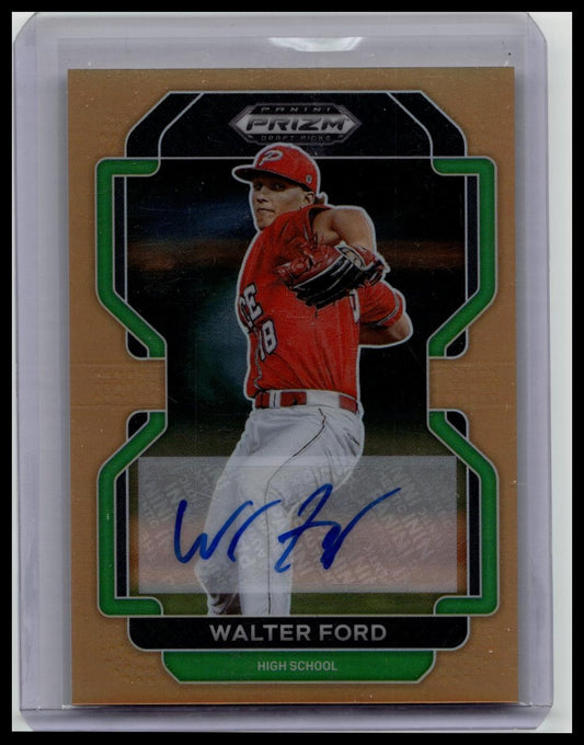 2022 Panini Prizm Draft Picks #PDP74 Walter Ford Neon Orange Prizm Auto RC 05/20