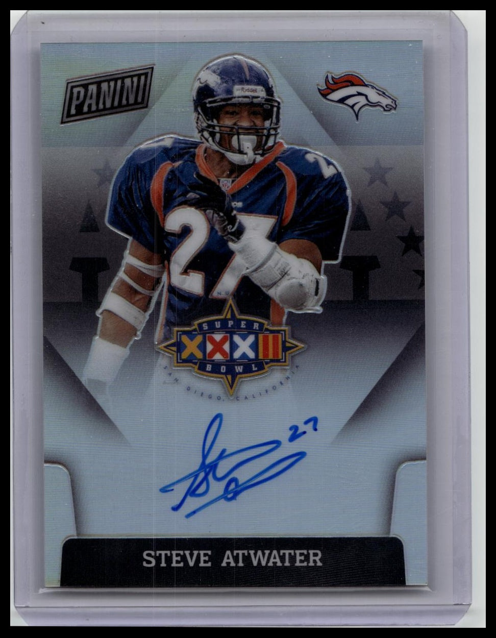 2020 Panini Prizm Super Bowl Signatures Steve Atwater #SBXXXII-SA Auto HOF