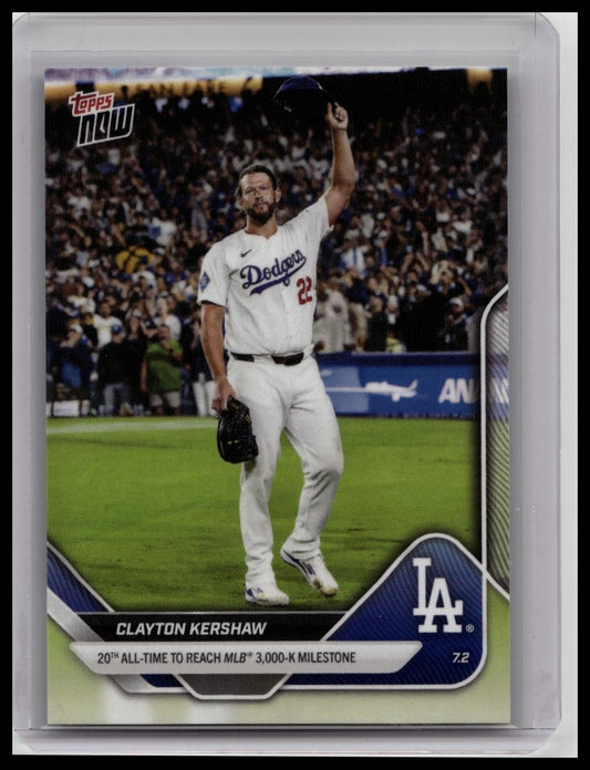 2025 Topps Now Clayton Kershaw 3000th Strikeout