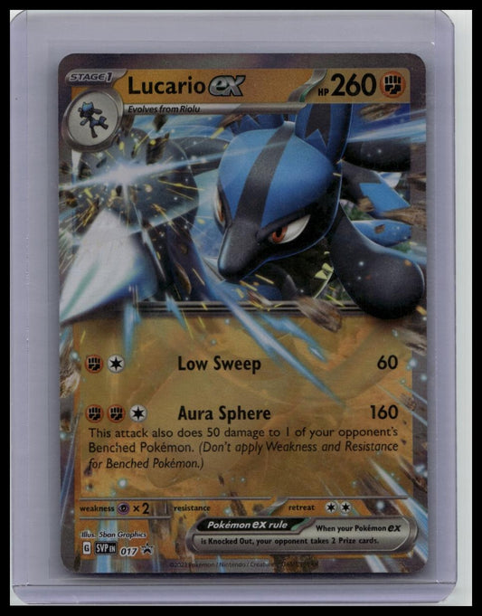 Lucario ex SVP 017 Scarlet & Violet Black Star Promo Holo Pokemon TCG