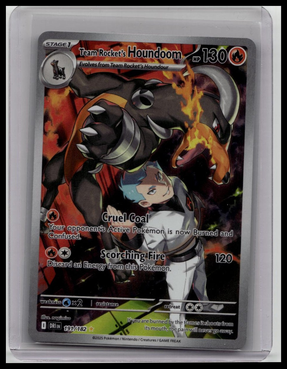Team Rocket's Houndoom 191/182 Illustration Rare Pokemon