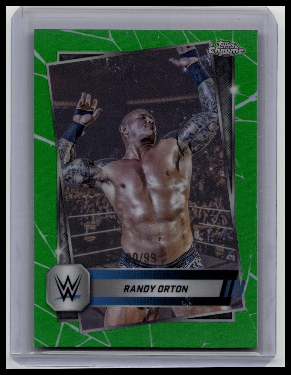 2025 Topps Chrome WWE Green Refractor /99 Randy Orton #14