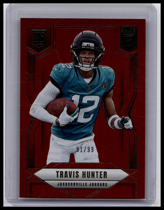 TRAVIS HUNTER RC 2025 Donruss Elite RED SP # /99 - Jacksonville Jaguars