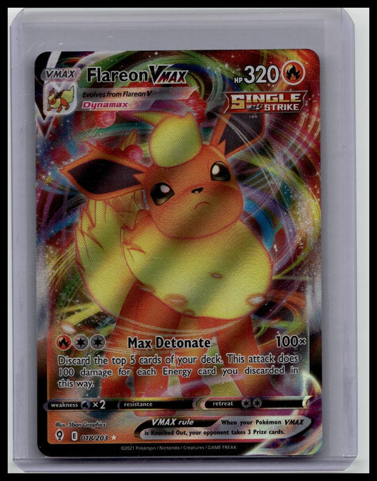 Pokemon TCG Flareon Vmax 018/203