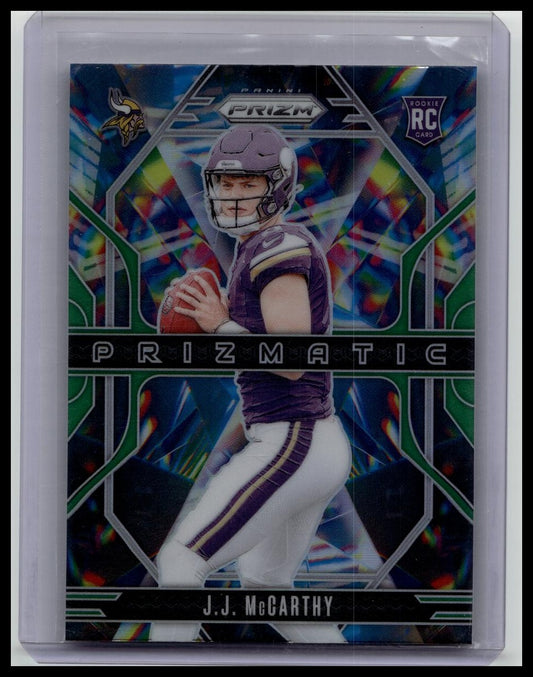 2024 PRIZM J.J. McCarthy Rookie RC Vikings Prizmatic TRUE SILVER Parallel