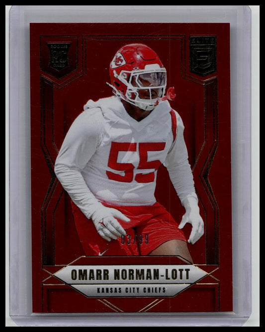 2025 Donruss Elite Omarr Norman-Lott Rookie RC Red Chiefs /99