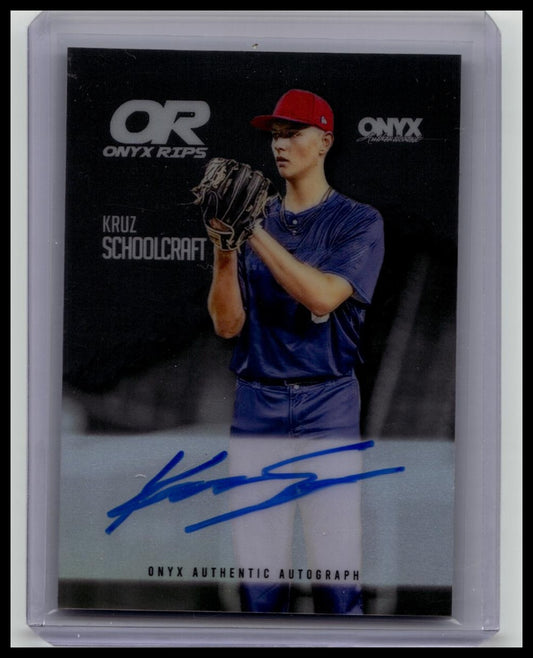 2025 Onyx Rips Kruz Schoolcraft On Card Auto