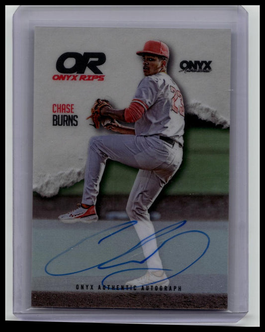 2025 Onyx Rips Chase Burns On Card auto