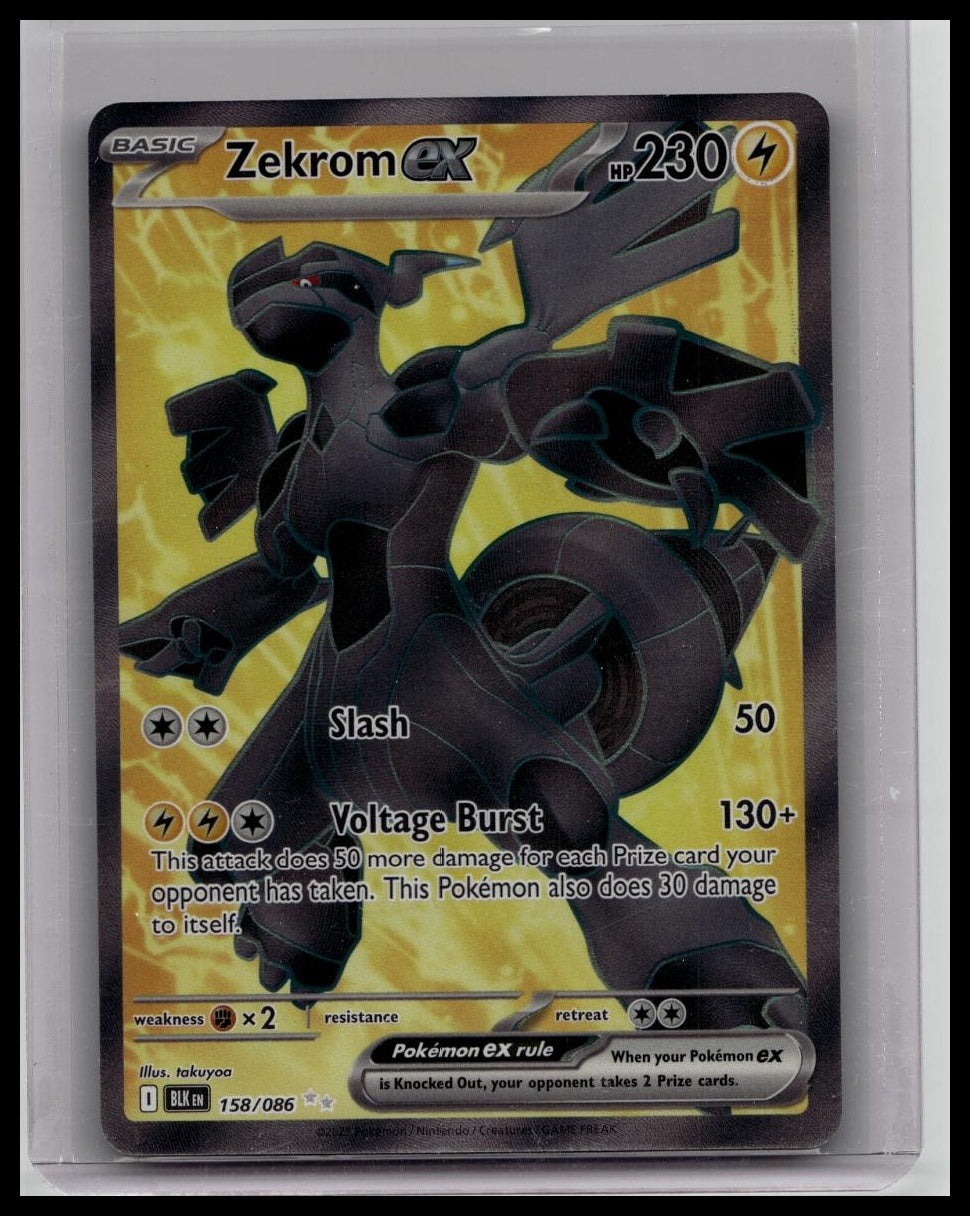 Zekrom ex 158/086 Black Bolt Pokemon Card Full Art