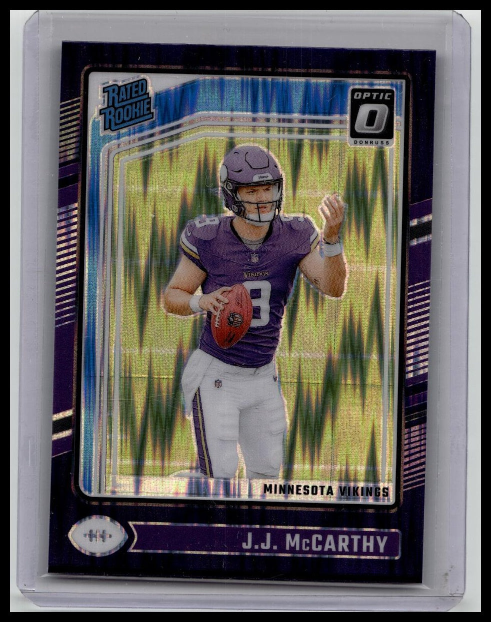 2024-25 Optic Rated Rookie - JJ McCarthy Purple Shock (RC) #235