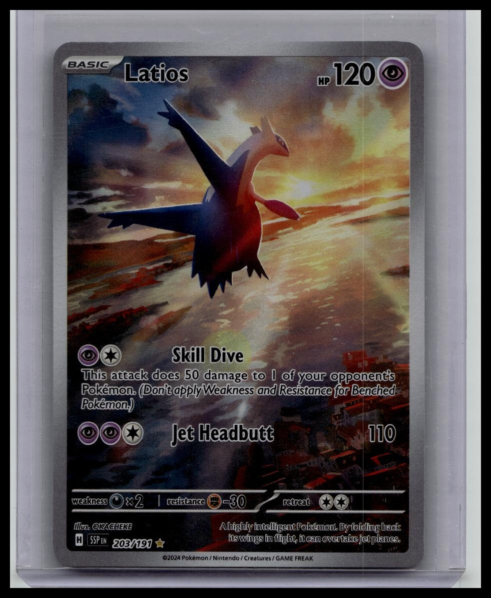Pokemon TCG Surging Sparks Latios Illustration Rare Holo Card 203/191