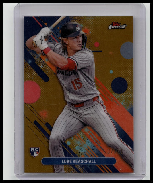 2025 Topps Finest Luke Keaschall Rookie RC #79 Gold Refractor Twins 37/50
