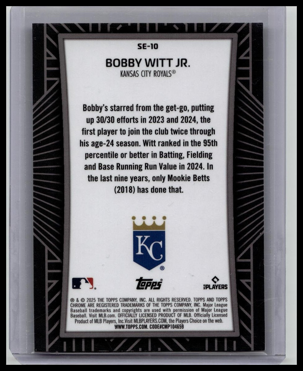 2025 Topps Chrome Baseball Bobby Witt Jr Shadow Etch SE-10