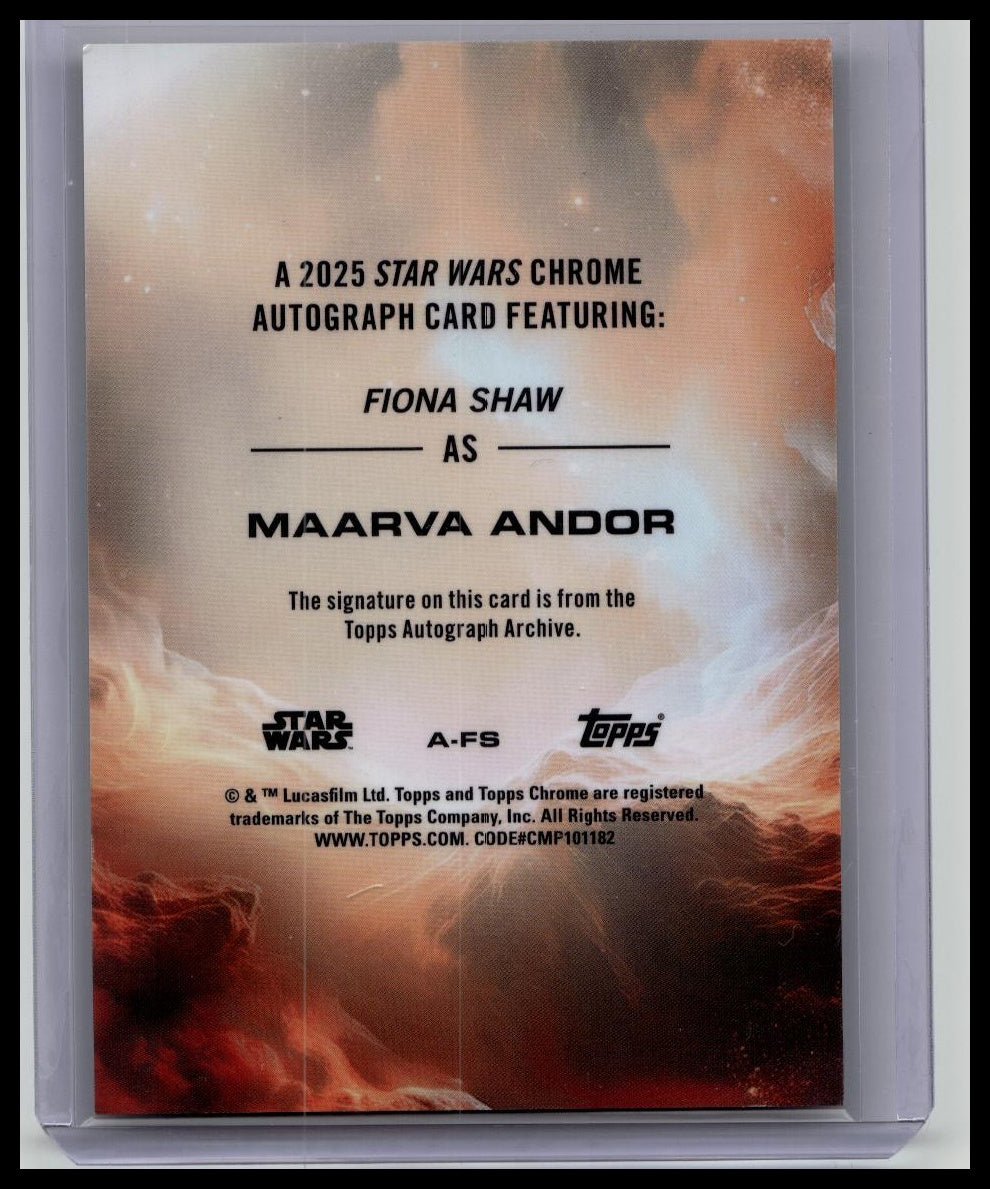 2025 Topps Chrome Star Wars – Fiona Shaw as Maarva Andor Auto /50