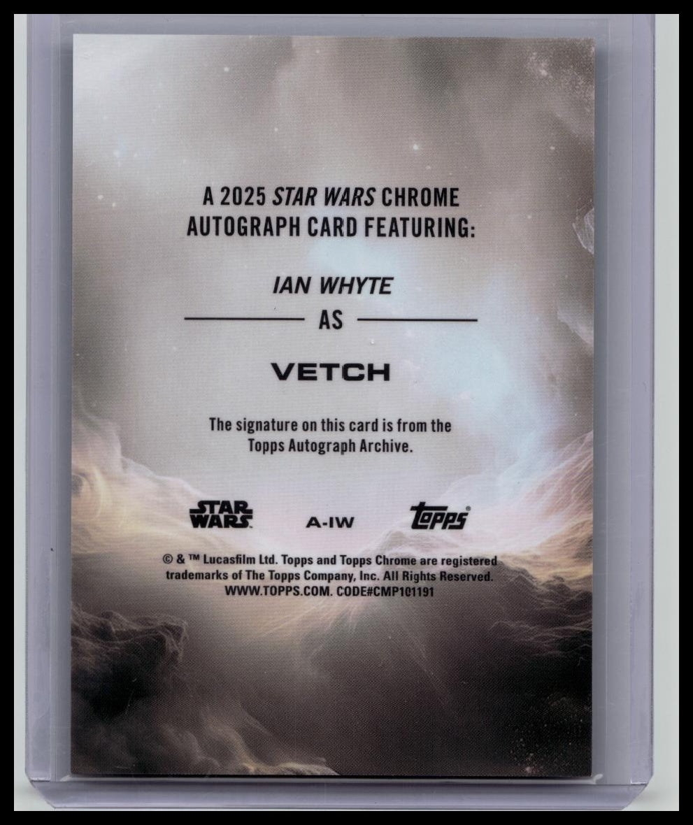2025 Topps Chrome Star Wars – Ian Whyte as Vetch Auto (#/150)