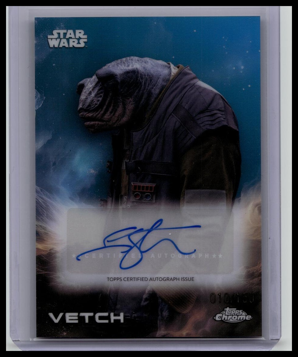 2025 Topps Chrome Star Wars – Ian Whyte as Vetch Auto (#/150)