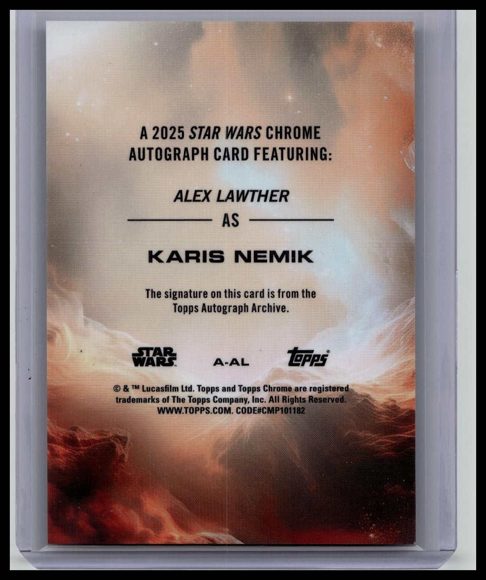 2025 Topps Chrome Star Wars – Alex Lawther as Karis Nemik Auto