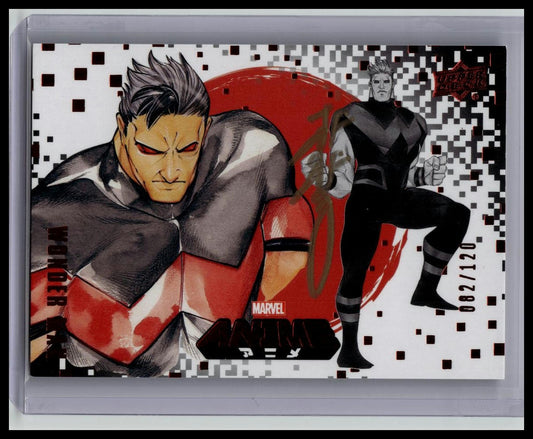 2020 Marvel Anime Red Foil Peach Momoko Artist Auto 82/120 Wonder Man #74