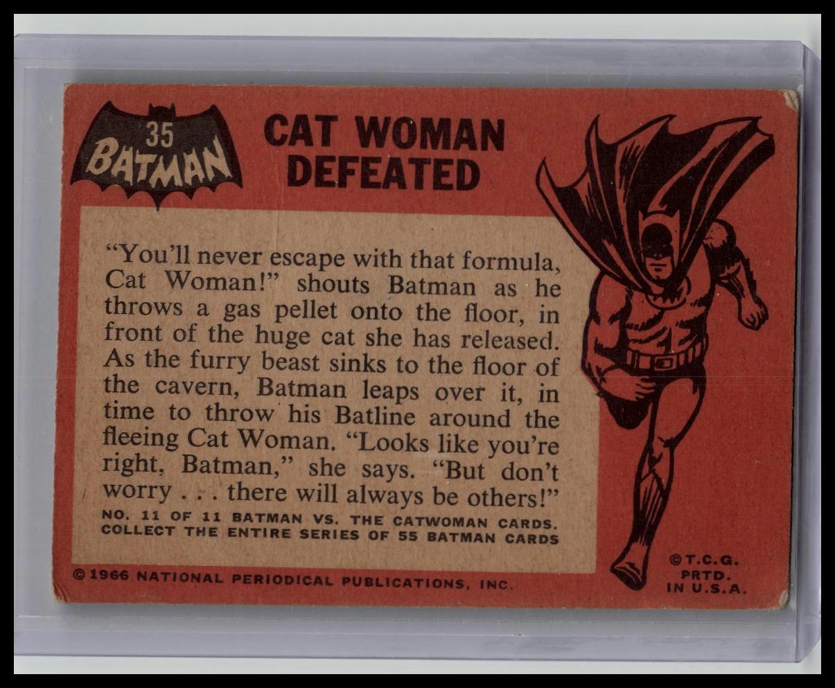 1966 Topps Batman – #35 “Cat Woman Defeated”