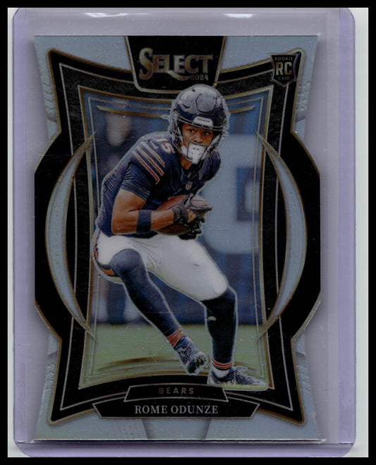 2024 Panini Select Rome Odunze RC Concourse Silver Die Cut Prizm #3 Bears