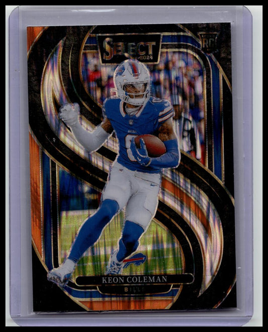 2024 Panini Select Keon Coleman RC Orange Black Shock Prizm Premier Level #153 Bills