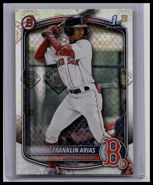 2025 Bowman - Franklin Arias #BP-67 Bowman Retro Logo Pattern Foil SSP