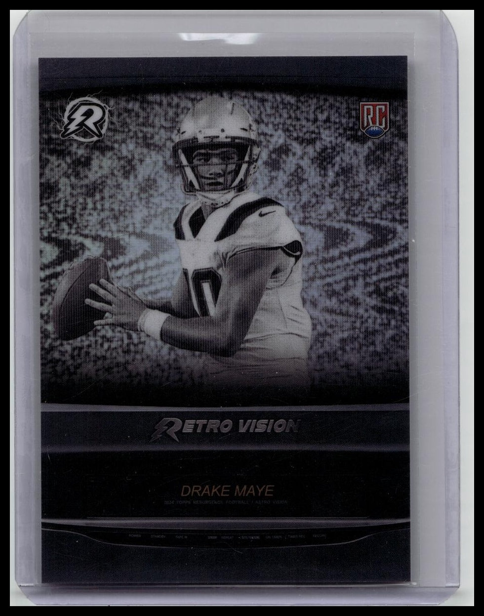 2024 Topps Resurgence Drake Maye Rookie Retro Vision Case Hit SSP