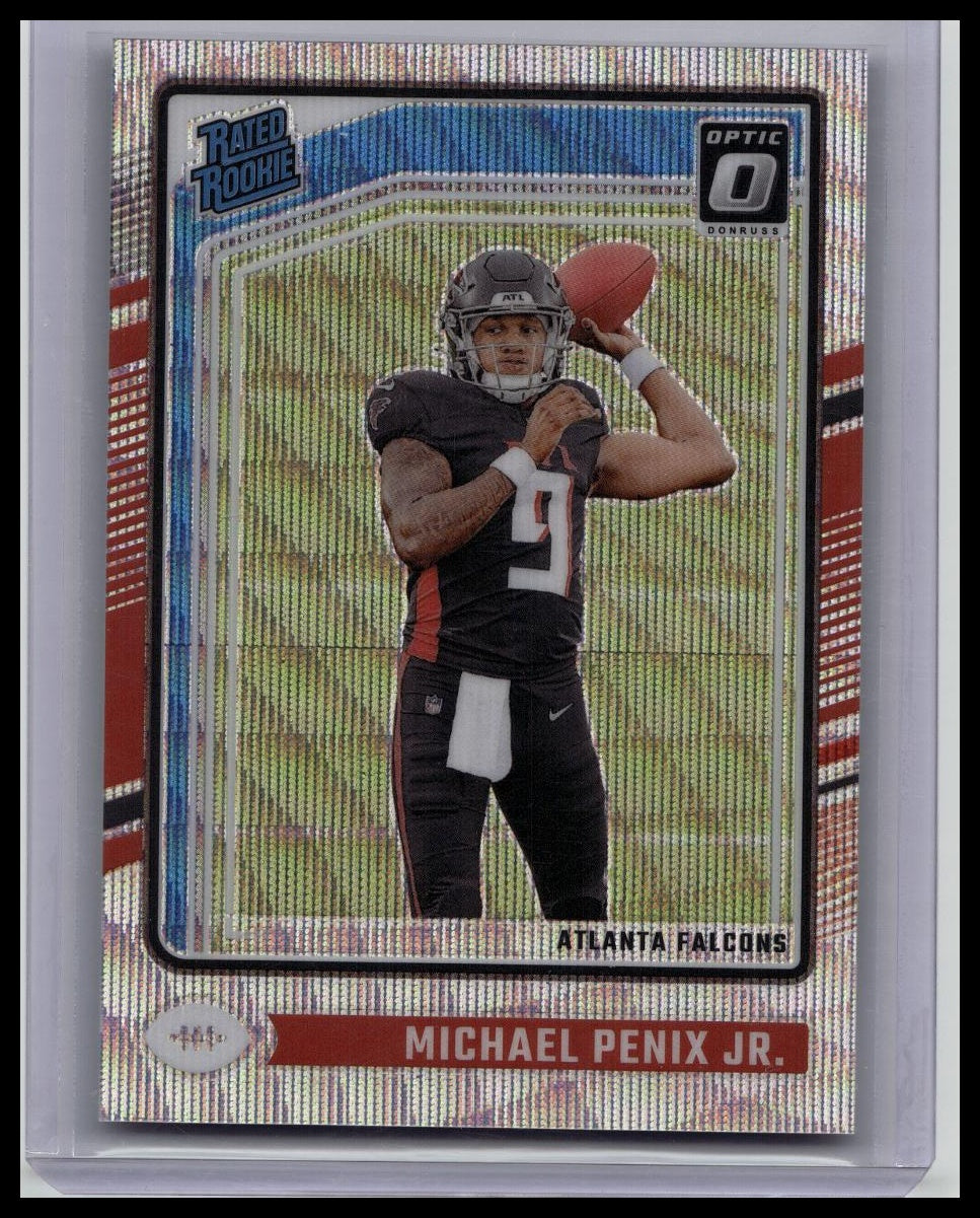 Michael Penix Jr 2024 Panini Donruss Optic Premium Box Set Wave Prizm RC /300
