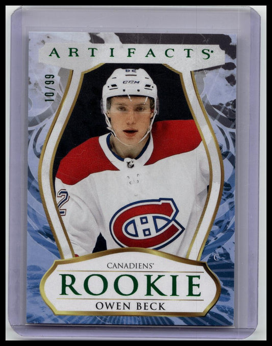 2023-24 Upper Deck Artifacts Emerald Rookie Owen Beck 10/99