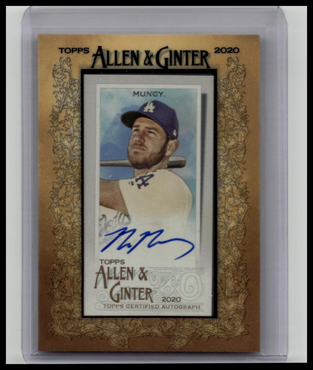 2020 Topps Allen & Ginter MA-MM Max Muncy Mini Framed Auto Dodgers