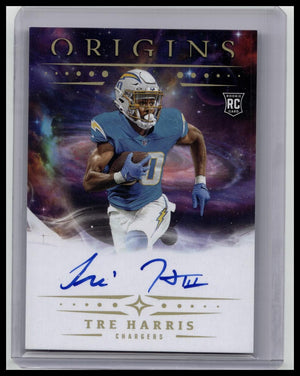 TRE HARRIS 2025 ORIGINS ROOKIE AUTOGRAPH FOOTBALL CHARGERS RC AUTO