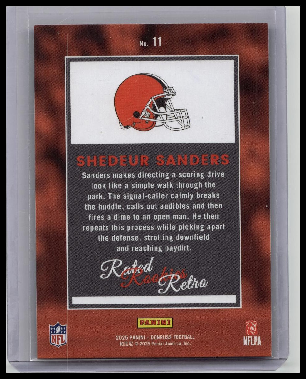 2025 Donruss Football Shedeur Sanders Rated Rookie Retro