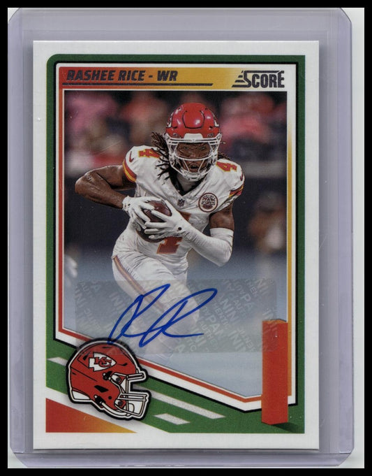 2025 Panini Score Rashee Rice Auto #182 Kansas City Chiefs