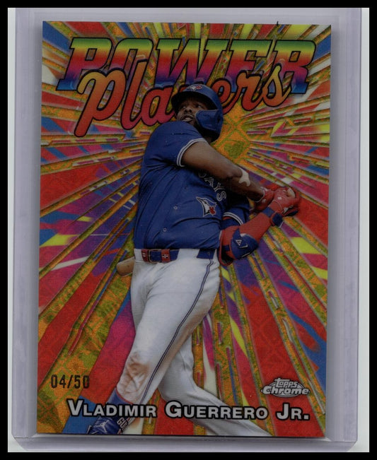 2025 Topps Chrome Logofractor - Power Players Vladimir Guerrero Jr. Gold /50