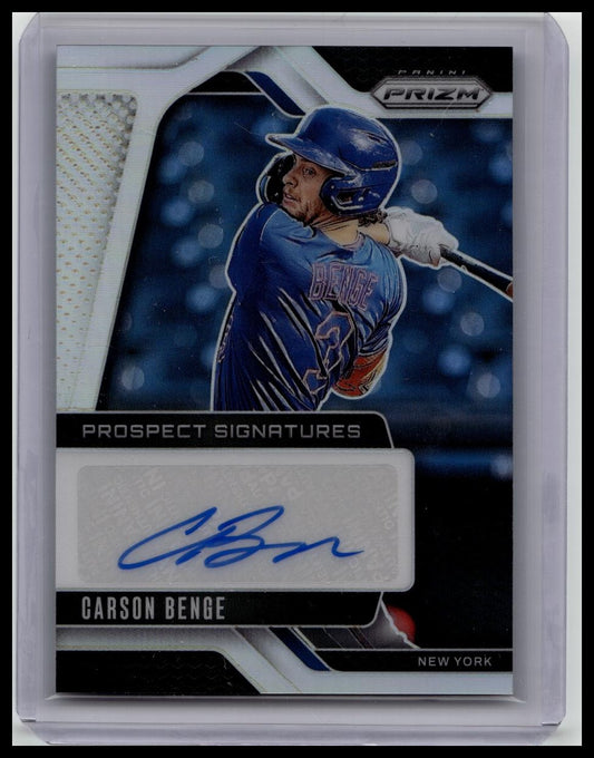 Carson Benge 2025 Prizm - Prospect Signature / Auto - Silver Prizm Mets
