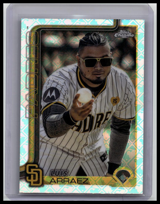 LUIS ARRAEZ 2025 TOPPS CHROME LOGOFRACTOR IMAGE VARIATION SP PADRES