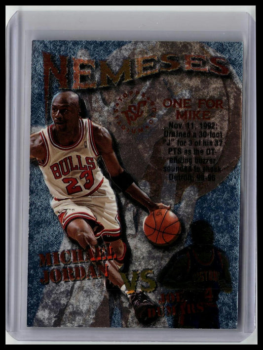 1995-96 Topps 96 Stadium Club Michael Jordan Joe Dumars Nemeses