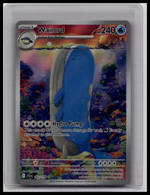 Pokemon JTG English 2025 Wailord 162/159 Sv09: Journey Together Holo
