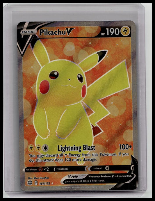 Pikachu V 2022 Pokemon Brilliant Stars 157/172 Full Art