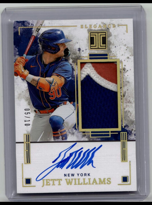 2025 Panini Impeccable Baseball Jett Williams Gold On Card Patch Auto /10
