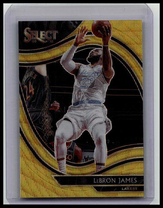 LEBRON JAMES 2020/21 PANINI SELECT COURTSIDE GOLD WAVE #223