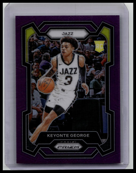 2023-24 Panini Prizm KEYONTE GEORGE Purple Prizm Rookie /99 RC UTAH JAZZ