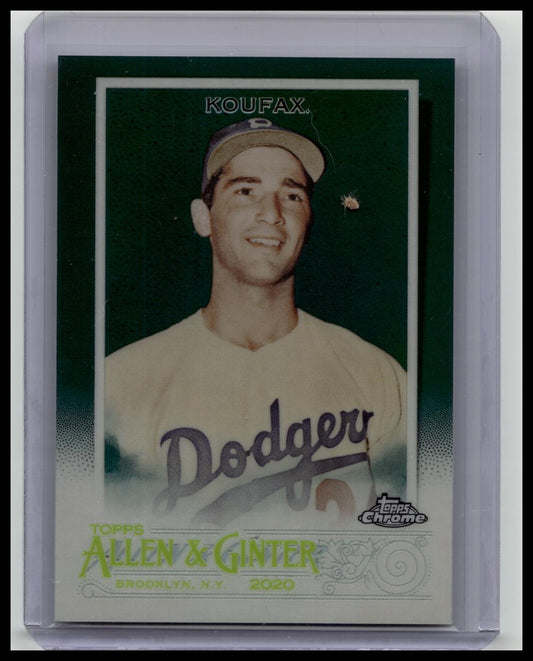 2020 Topps Allen & Ginter Chrome Green Refractor /99 Sandy Koufax #79 HOF