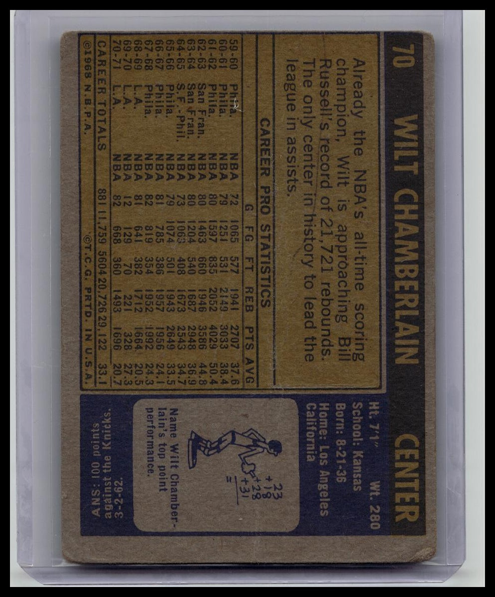 1971-72 Topps - Wilt Chamberlain #70 Vintage