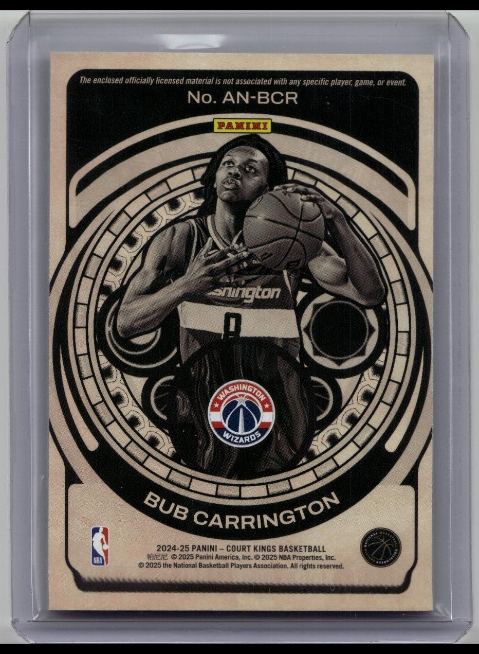Bub Carrington 2024-25 Panini Court Kings Patch Art Nouveau RC #AN-BCR