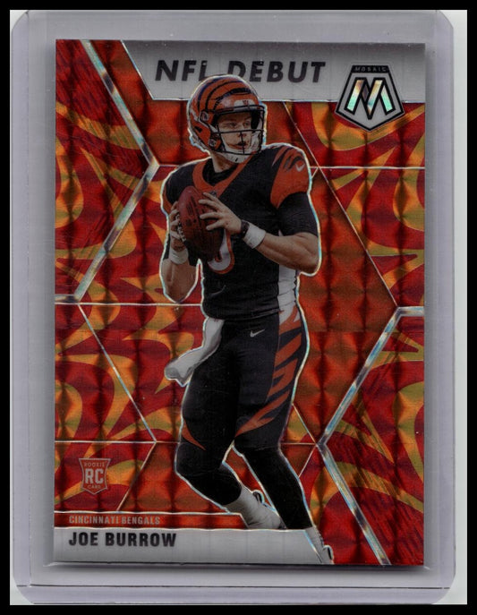 2020 Panini Mosaic - NFL Debut Joe Burrow #261 Mosaic Reactive Orange Prizm (RC)